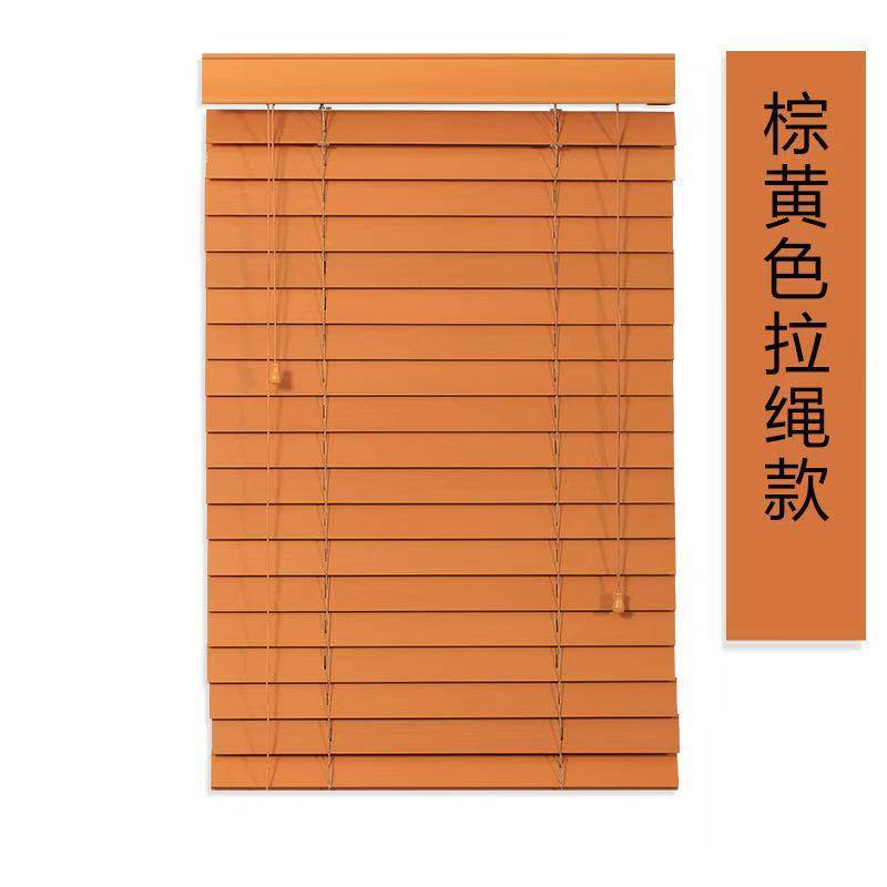 木百叶窗帘卷帘卫生间书房办公室遮光防水木质竹帘酒店民宿百叶片