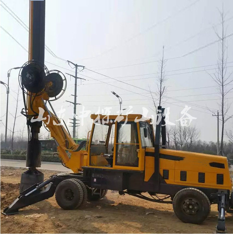 厂家生产大口径轮式旋挖钻机 工程建筑地基打桩机设备 电力工程车