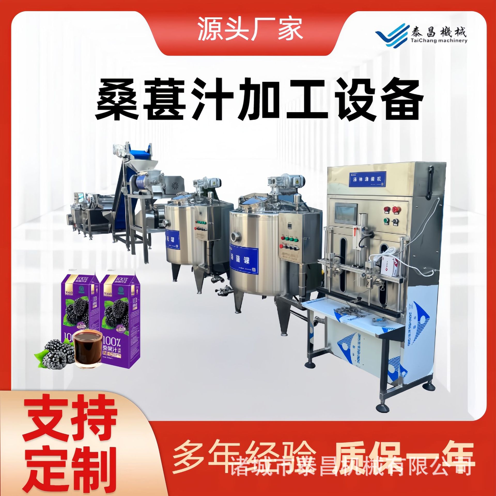 全自动桑甚原浆饮料加工设备螺旋蔬菜瓜果榨汁机樱桃深加工设备