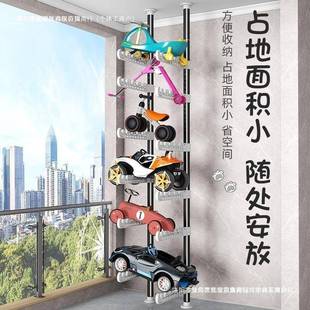 顶天地玩具车纳架客厅落行地多层儿童滑板收自00平立衡车放置物架