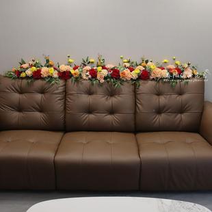 74511645床头结婚婚房布置装饰花藤摆花新花房卧室沙发婚假花条成