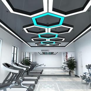 健身房六边形环箭圆市头商场超舞蹈651室厅直播展间店铺拼接造型