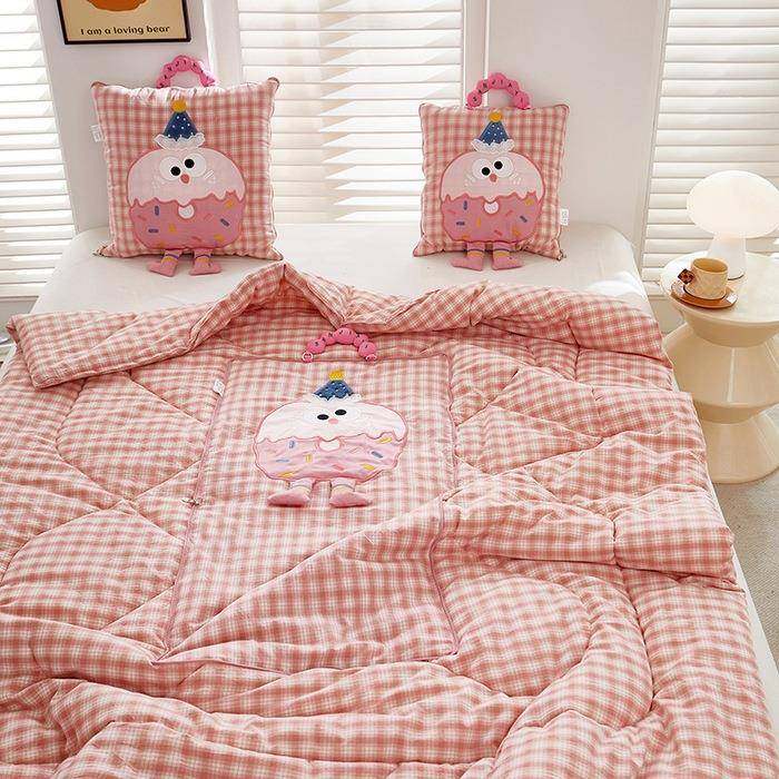 全卡通抱枕被子两用载纯多功能车靠垫枕全棉抱枕头办公棉室棉沙发