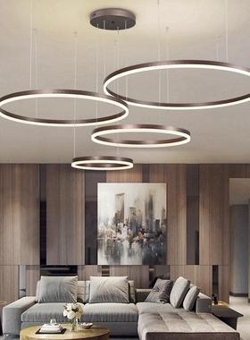 客厅灯创极简创意吊33813大厅主灯意式圆环意个性灯轻奢餐厅吊中