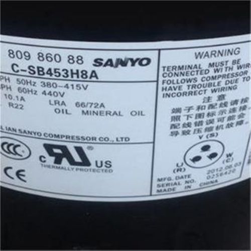 C-SBN373H8A C-SBR235H38A C-SB453H8A 303H8A三洋空调热泵压缩机