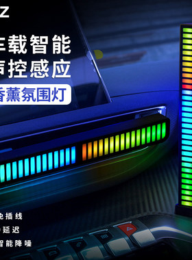 氛围拾音灯音频电平显示器声控音乐灯七彩节奏灯音响车载平板