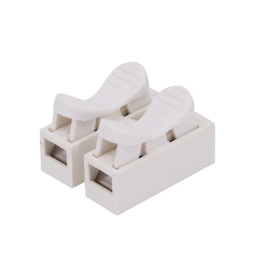 2位接线端子家用按压式二进二出快速连接器灯具直通对接柱50只装