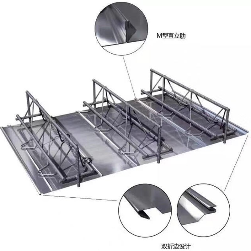 上海钢筋桁架楼承板TD3-90 TD-100钢结构楼承板压型钢板楼板