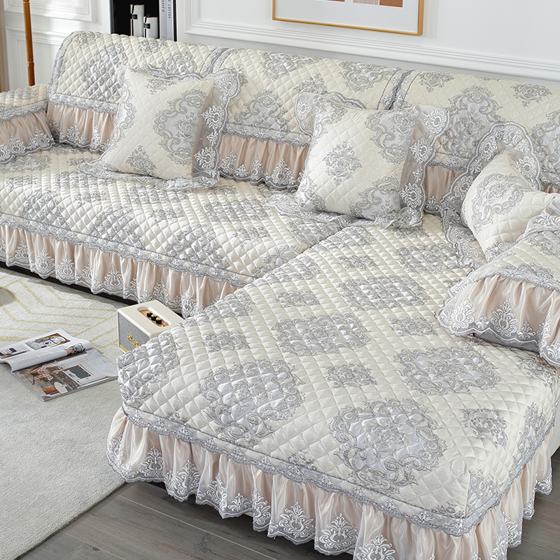 四季通用沙发垫高档蕾丝欧式沙发套罩耐脏防滑皮沙发靠背扶手盖巾