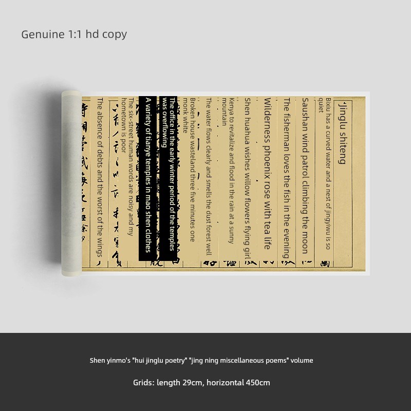 沈尹默行书《澹静庐诗剩》《景宁杂诗》高清覆制微喷毛笔书法字帖