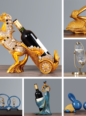 客厅酒柜酒架小装饰品摆件家居房间室内创意个性欧式电视柜工艺品