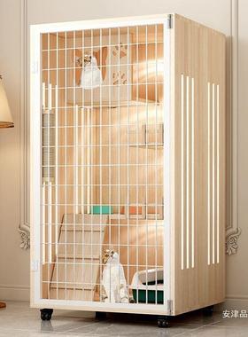 空宠物笼别墅AFJ家用猫屋室内超自由间宠物柜豪华猫咪房子全景大