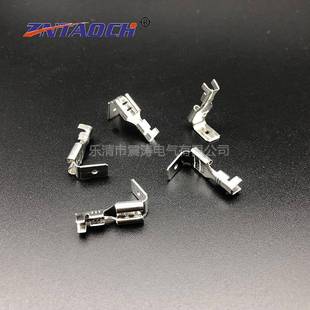 式 6.3反背插簧插片肩背250子铜接线端子冷压端插拔接线子PWE10端0