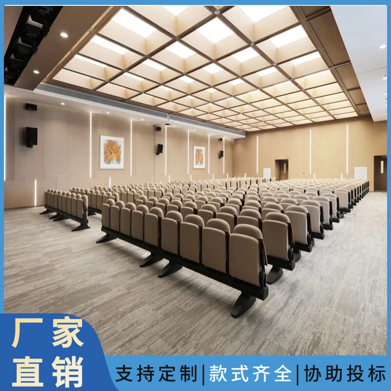 ?礼堂椅报告厅椅阶梯教室排椅影剧院椅多功能厅座椅会议室连排座