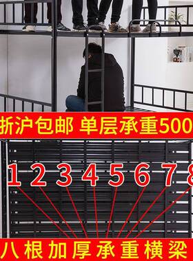 上下铺铁床双床层床低成人床生高床铁艺员工AL100927宿舍床单人床