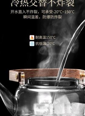 玻璃煮茶壶器提可明PTM火电陶0炉225新款围炉耐高温梁烧水壶养生