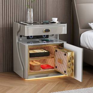 2025新款智能床头柜保险箱一体感多功能隐藏式卧室床头保险柜