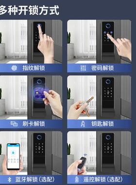 钢老式铁门牛头锁指外纹锁不锈控庭院门户装防YQJ水智能电刷卡密