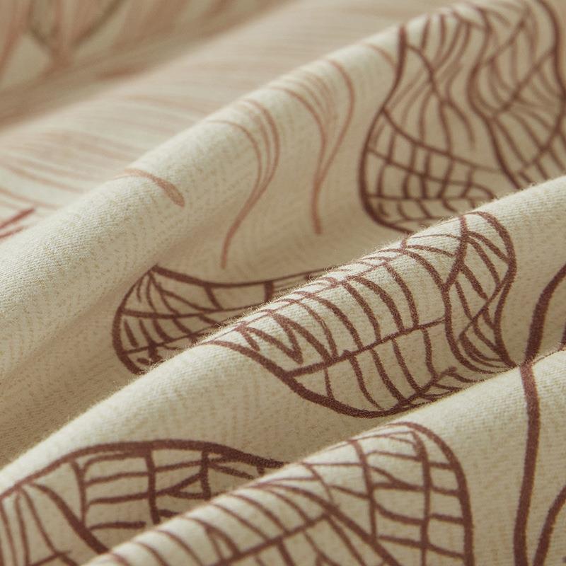 古复提花zj-全棉00支长绒棉磨毛1四件套全棉纯棉床单床笠田通园风