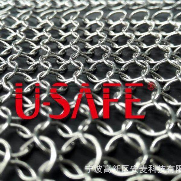 源9头1CM加长防切割手套16AXGL不锈钢环屠丝手套手部3防护宰缝纫