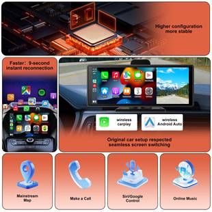 跨境新款CarPlay转接盒原车专用有线转无线 智能车载互联智能盒子