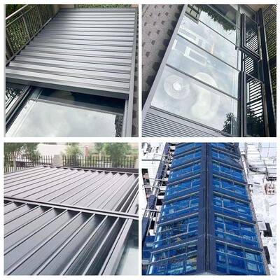 阳光铝合金幕房遮阳晒顶RKN帘电动智能伸缩防隔热天别墅庭院房顶