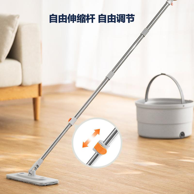 茶花拖把旋转家一拖净用拖免手洗墩布拖布桶990120分离式把桶旋拖