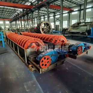 选矿单双螺旋分级机 脱泥槽式洗砂球磨矿浆循环双螺旋分流设备