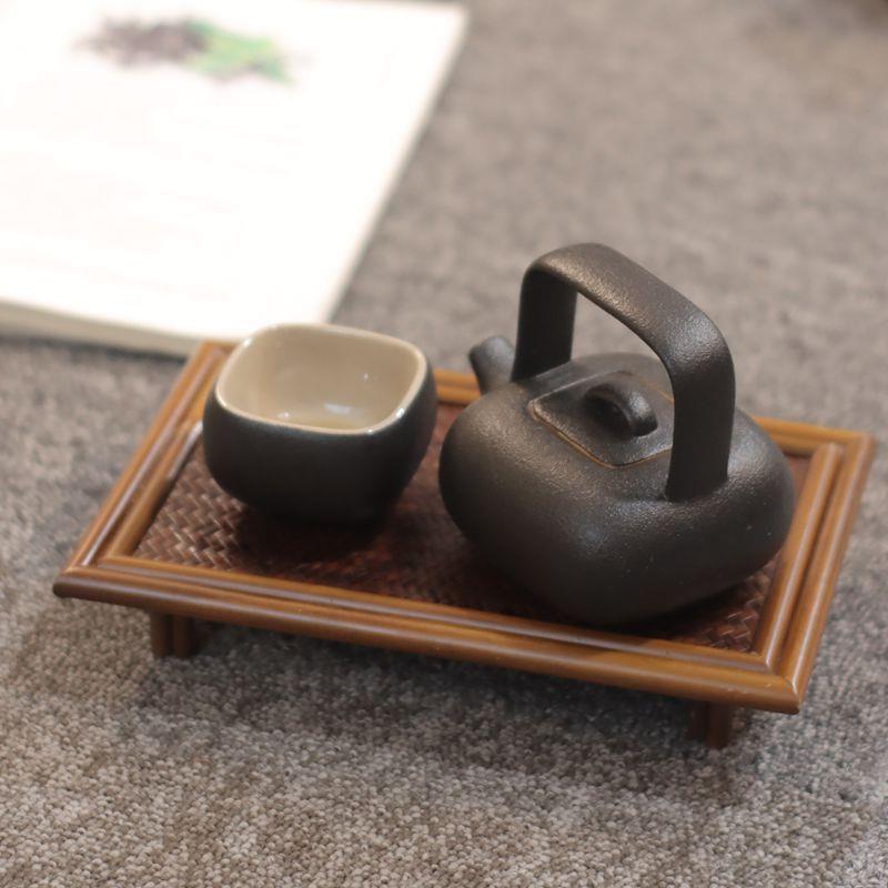 茶桌具茶盘茶台家用小茶台简约茶壶垫茶海茶托ct-098道干泡茶台