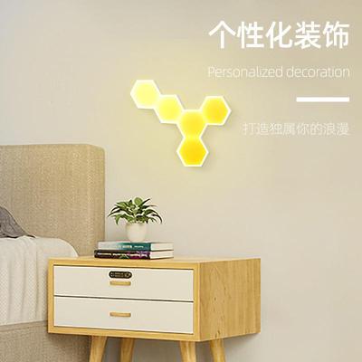 拾B音灯声控音乐节电OOQ奏灯RG变色幻彩竟氛灯智围能量子灯蜂巢灯