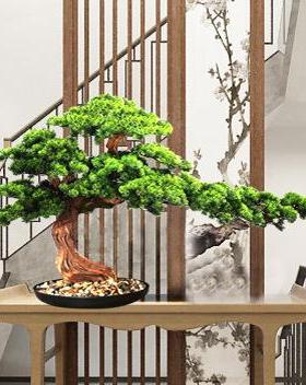 仿造真客景松KX-60604美人松盆景植物松树观迎景装饰罗汉松室内客