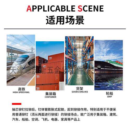 全铝灯专笼型抽芯拉铆钉元圆头.GSR锚钉448/6.4/HLD/L汽车支架用