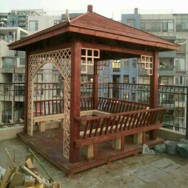 防腐木四角凉亭芬兰六角亭架葡菠萝木格亭凉亭子萄仿古八角亭