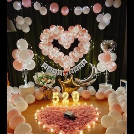 求婚布置ZXS房间的表道具白惊喜球男女友浪漫背景装饰场气朋景纪