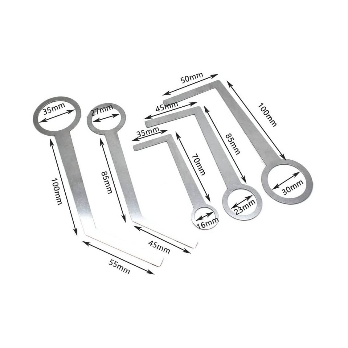 萨克斯音孔皮垫密闭性调整工具专业标准5种尺寸套装维修工具
