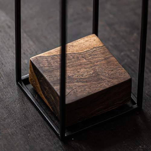 创铁艺木花器展架茶空间装饰摆实BND件花茶棚架意玻璃罩烛台