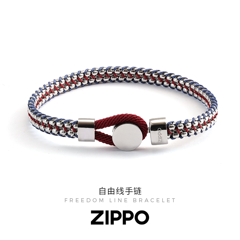 Zippo/之宝自由线手链男士图片