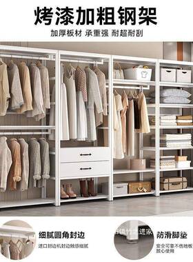 厂直销开放家式家金属衣衣SIN柜落地式挂衣架帽间落地衣架用卧室