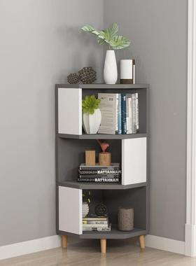 款墙角三角物轻奢转33334拐角柜落地书架多层收纳柜架卧室现新代