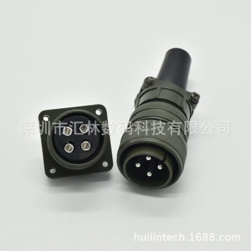 绿色圆形航空插头直头MS3106A
