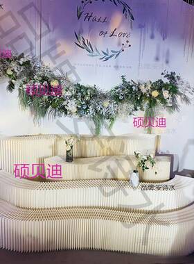 创意展示台多功能架伸缩折纸展示落地陈XVP列架楞瓦纸凳纸叠质置