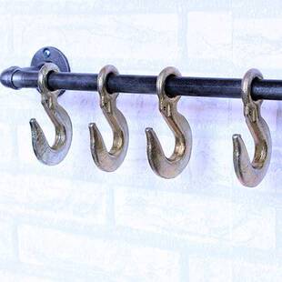 铁艺装饰衣服厨房拖把衣架墙上创意挂钩厕所门口后挂重物金属钩子