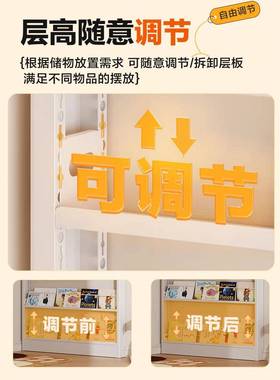 门后书架儿童家用纳绘本44088架收阅玩区具置读物简易钢制宝宝书