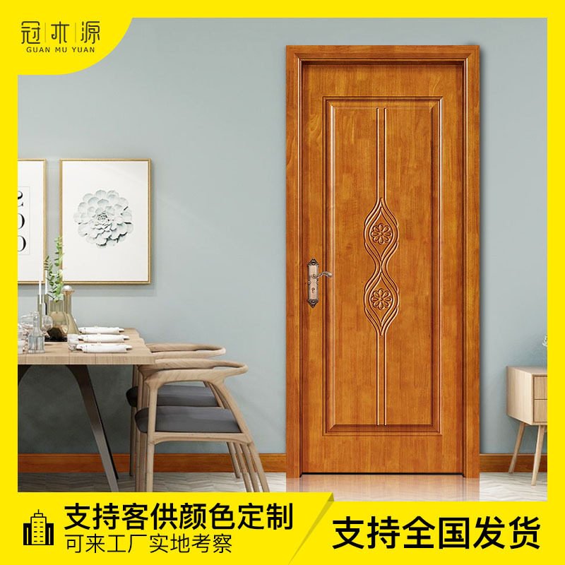 中式橡木烤漆纯实木卧室门全套