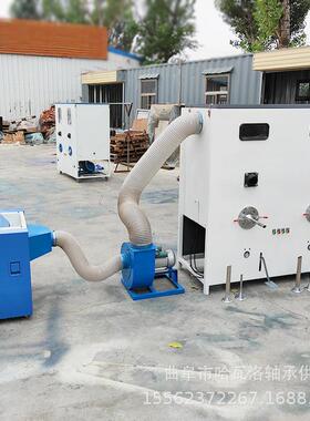 再生棉螺丝开枕松机棉抱海绵颗粒充吉7576装机双工位祥物充棉机