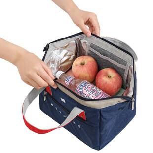 大号午餐包外出大容量饭盒袋保鲜保冷野餐包户外保温包手提便当包