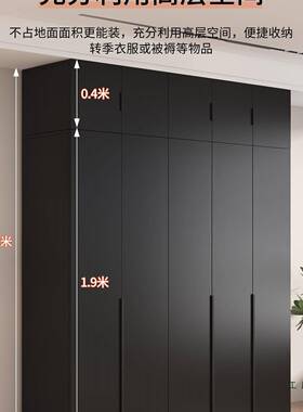 黑色用中复古定制大PLP衣租柜卧室家古小户型实木出房用简约现代