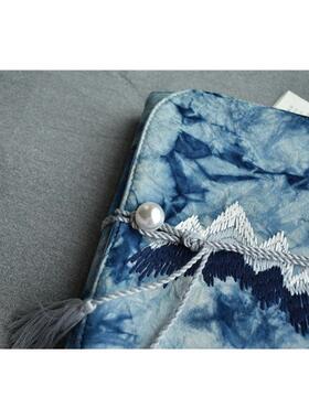 山海5活页简约绣棉AL100418A麻手帐摘艺抄经文笔记本刺文古风