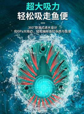 鱼缸吸泵家用静潜滤水泵水族箱底吸便LQI音抽水泵小型过器净水循