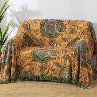 2沙沙罩巾发毯盖毯毛巾 流苏沙发巾双面四季 025欧CKC式 棉纱布发款